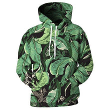 Load image into Gallery viewer, Cloudstyle New Design Male Hoodies 3D Full Print Green Leaf Sweatshirt Long Sleeve Hooded Autumn Tracksuits Plus Size 5XL Hooded