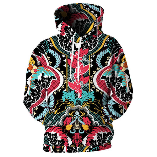 Cloudstyle Own Design Men 3D Hoodies Full Print Symmetric Floral Sweatshirt Hip Hop Streetwear Unisex Tracksuits Men Hoody Coat