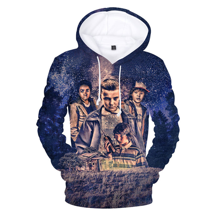 Stranger Thing 3D Full Print Mens Pullover Hoodies Sweatshirts Street Style Hip Hop 2018 Hodies Casual Coat Workout